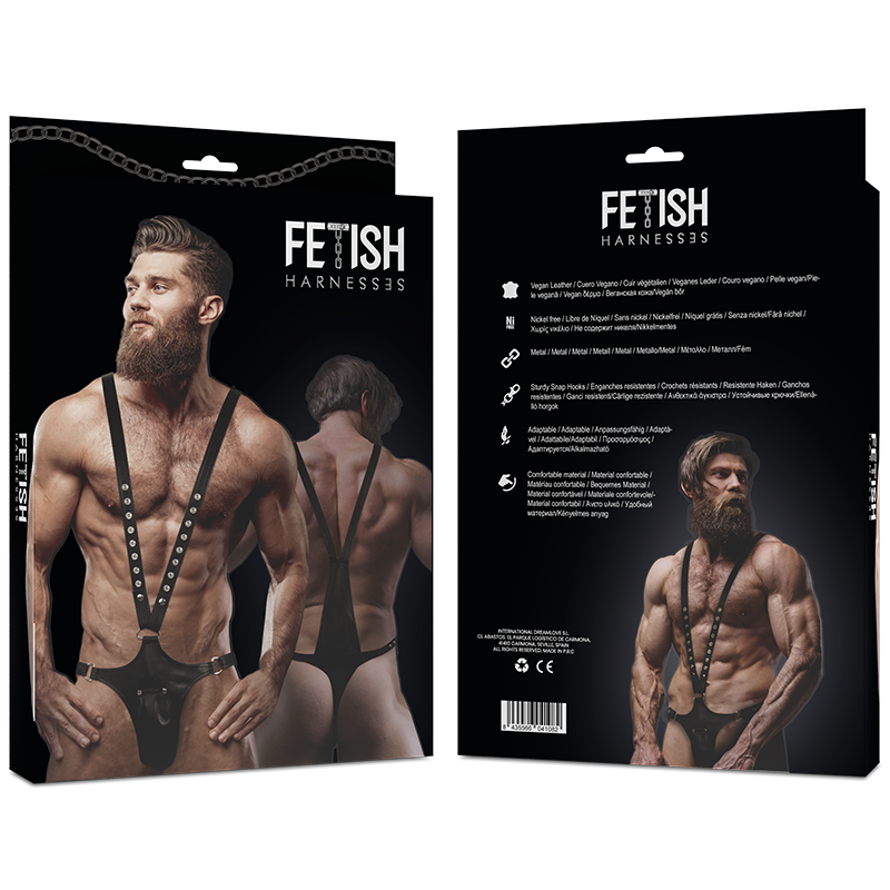 Fetish Submissive Attitude Men'S V-Shaped Eco-Leather Harness | Niks.fi verkkokauppa