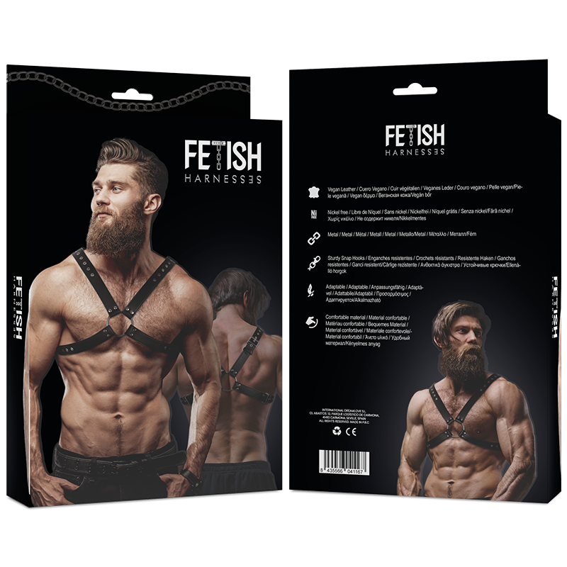Fetish Submissive Attitude Men'S Cross Chest Eco-Leather Harness | Niks.fi verkkokauppa