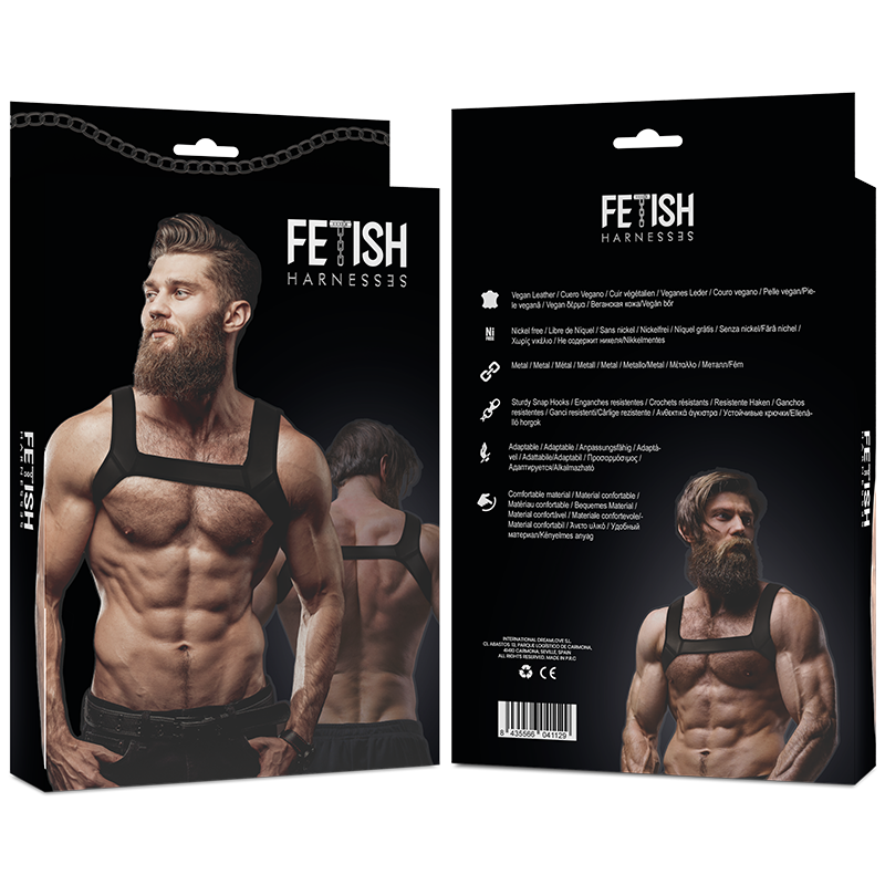 Fetish Submissive Attitude Neoprene Chest Harness For Men Size M | Niks.fi verkkokauppa