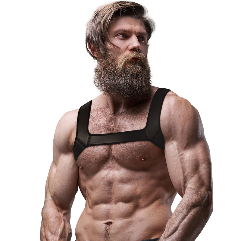 Fetish Submissive Attitude Neoprene Chest Harness For Men Size M | Niks.fi verkkokauppa