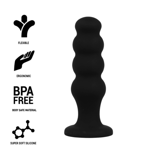 Black&Silver Scott Premium Silicone Anal Plug Black | Niks.fi verkkokauppa