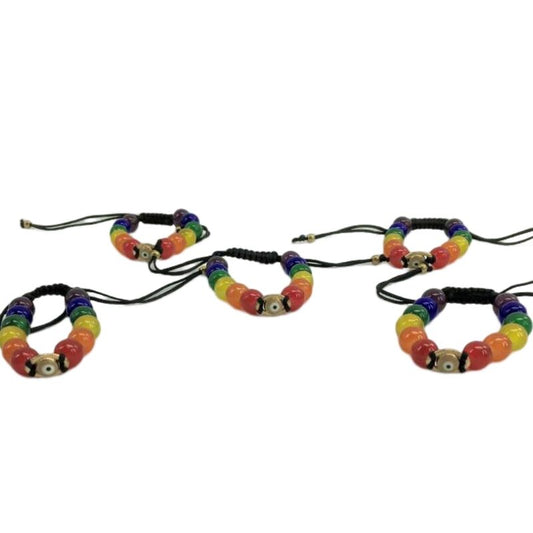 Pride Bracelet With Turkish Eye And Lgbt Flag | Niks.fi verkkokauppa