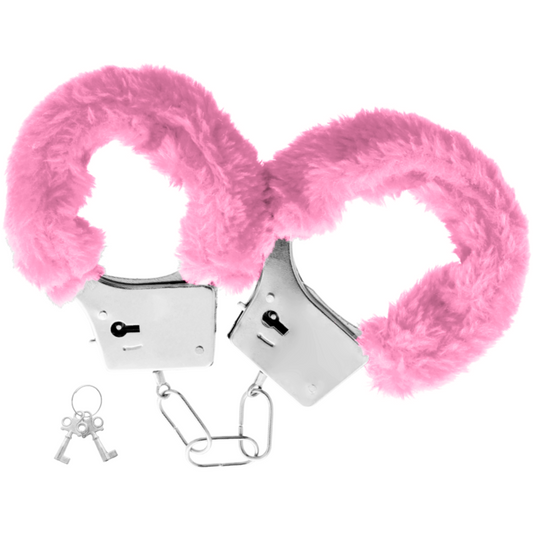 Ohmama Pleasure Furry Handcuffs Pink | Niks.fi verkkokauppa