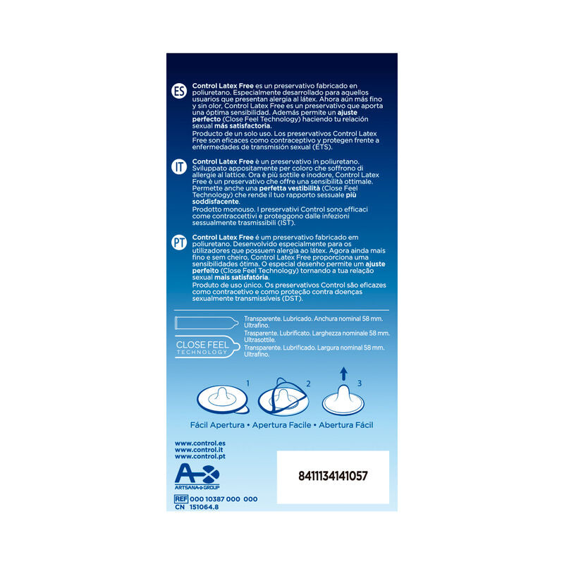 Control Free Sin Latex Condoms 5 Units | Niks.fi verkkokauppa