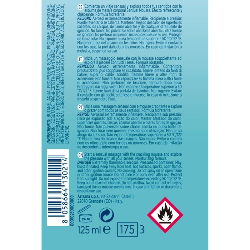 Control Massage Cream Sensual Wave 125 Ml | Niks.fi verkkokauppa