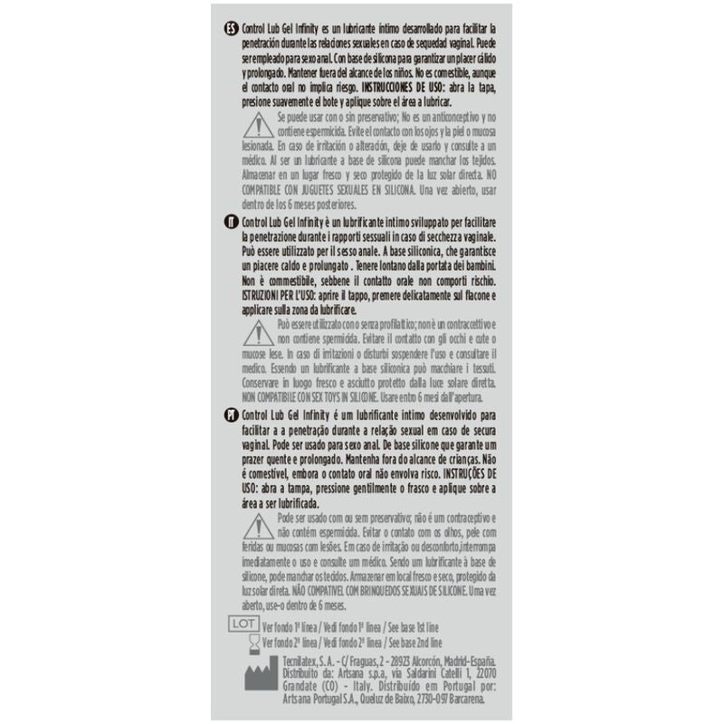 Control Infinity Silicone Based Lubricant 75 Ml | Niks.fi verkkokauppa