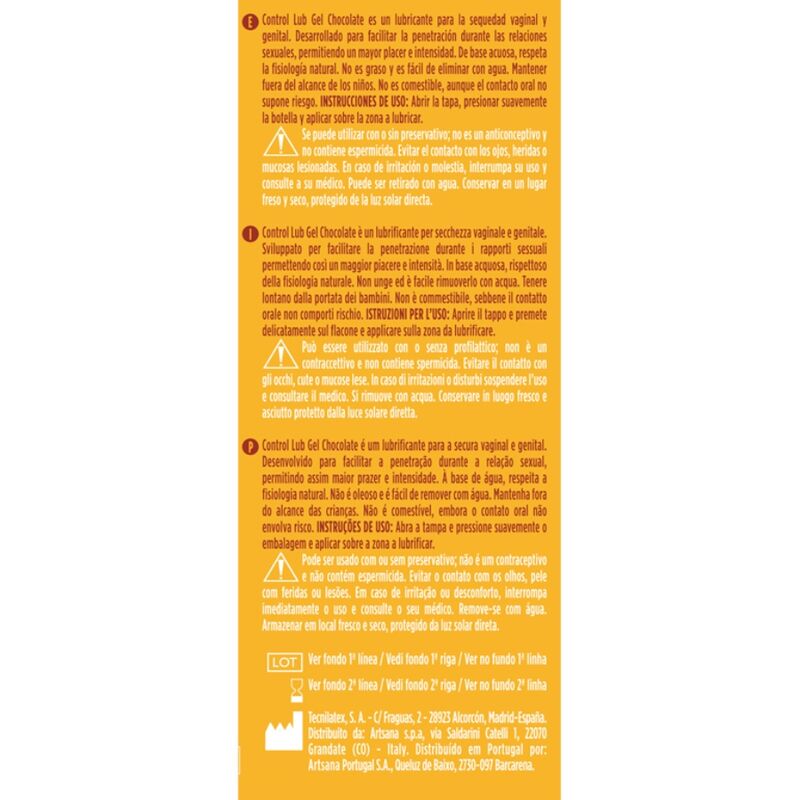 Control Lub Gel Chocolate Lubricant 75 Ml | Niks.fi verkkokauppa