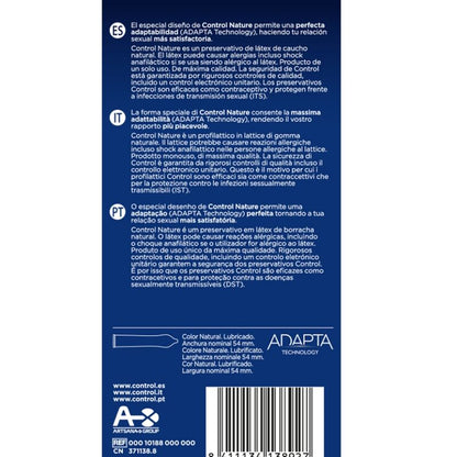 Control Adapta Nature Condoms 6 Units | Niks.fi verkkokauppa
