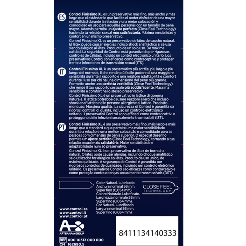 Control Finissimo Xl Condoms 12 Units | Niks.fi verkkokauppa