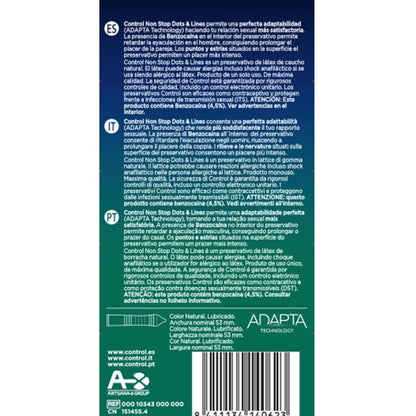 Control Nonstop Dots And Lines Condoms 12 Units | Niks.fi verkkokauppa