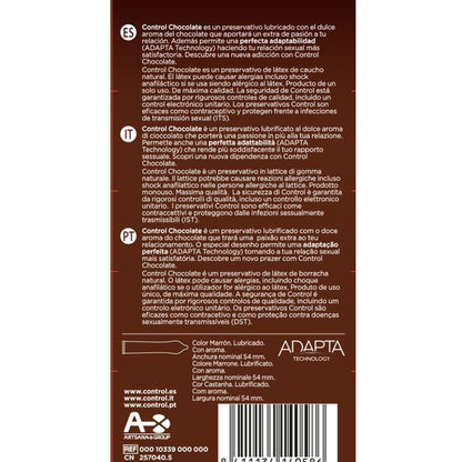 Control Adapta Chocolate Condoms 12 Units | Niks.fi verkkokauppa