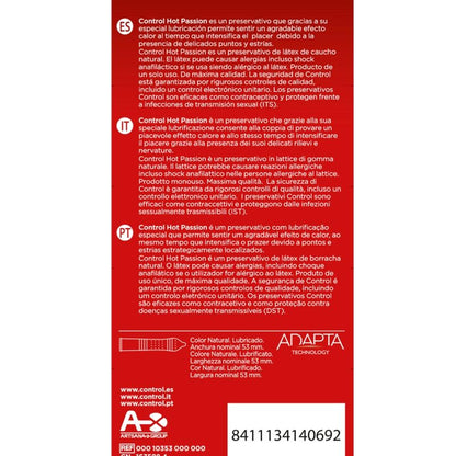Control Hot Passion Warming Effect 10 Units | Niks.fi verkkokauppa