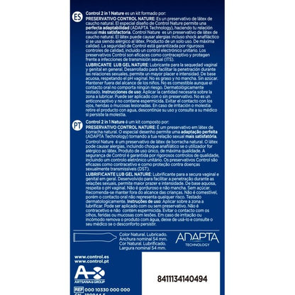 Control Duo Natura 2-1 Preservative + Gel 6 Units | Niks.fi verkkokauppa
