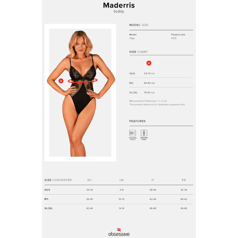 Obsessive Maderris Teddy Xs/S | Niks.fi verkkokauppa