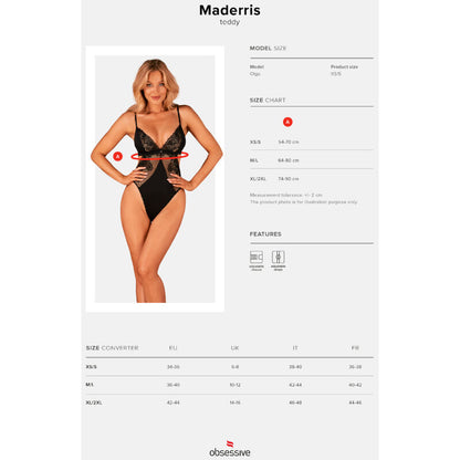 Obsessive Maderris Teddy Xs/S | Niks.fi verkkokauppa