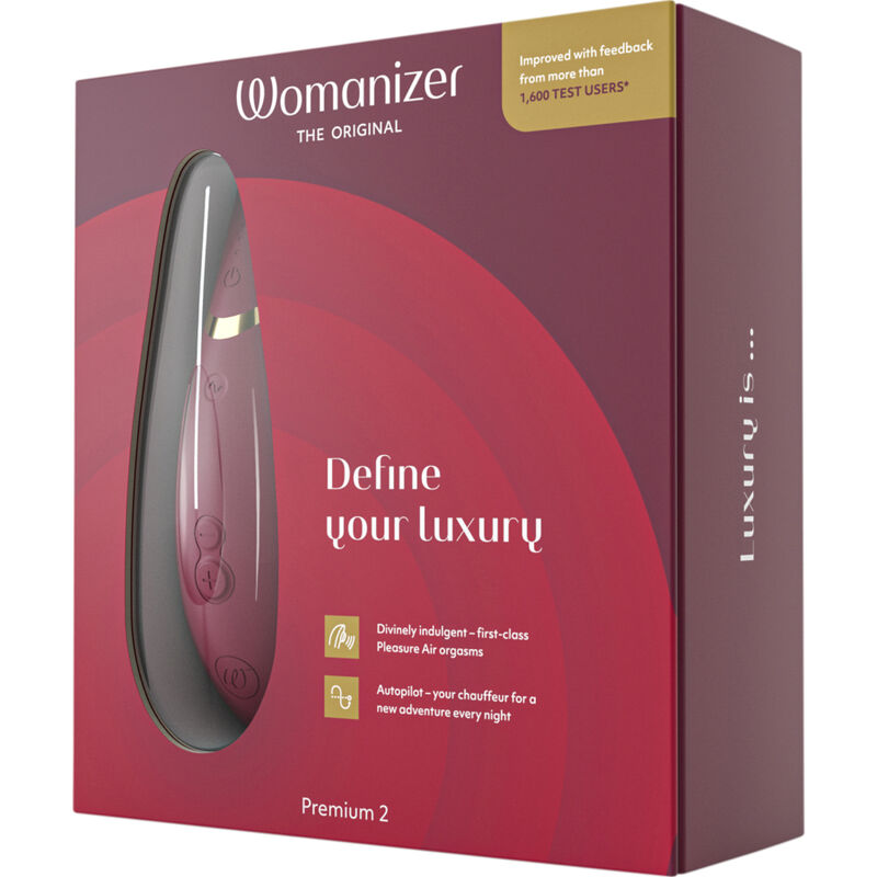 Womanizer Premium 2 Clitoral Stimulator Bordeaux | Niks.fi verkkokauppa