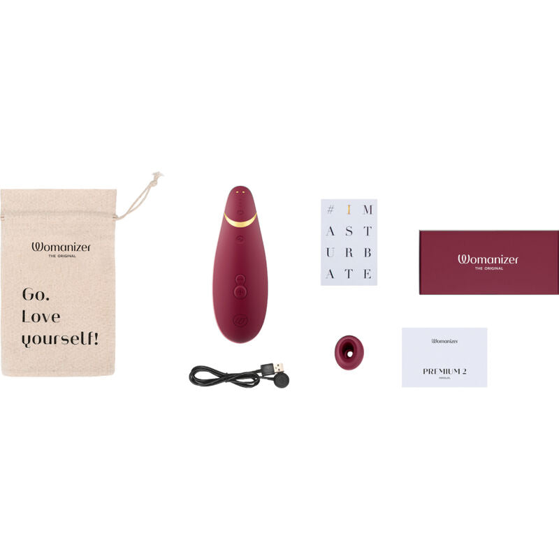 Womanizer Premium 2 Clitoral Stimulator Bordeaux | Niks.fi verkkokauppa