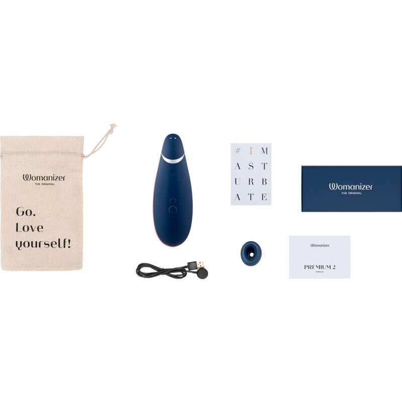 Womanizer Premium 2 Clitoral Stimulator Blueberry | Niks.fi verkkokauppa