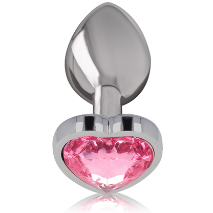 Intense Aluminum Metal Anal Plug Pink Heart Size L | Niks.fi verkkokauppa