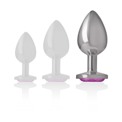 Intense Aluminum Metal Anal Plug Pink Heart Size L | Niks.fi verkkokauppa