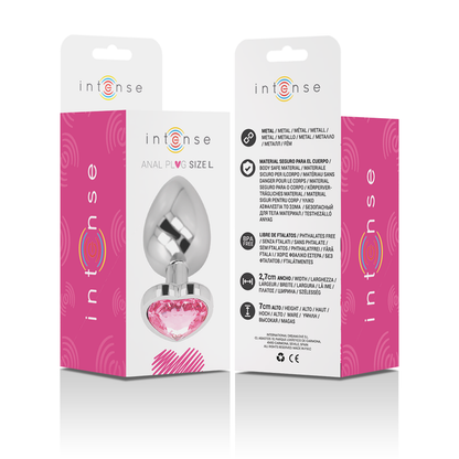 Intense Aluminum Metal Anal Plug Pink Heart Size L | Niks.fi verkkokauppa