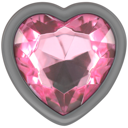 Intense Aluminum Metal Anal Plug Pink Heart Size L | Niks.fi verkkokauppa