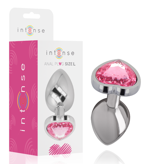 Intense Aluminum Metal Anal Plug Pink Heart Size L | Niks.fi verkkokauppa