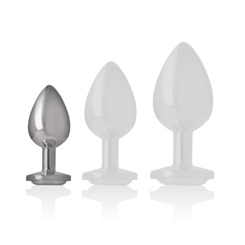 Intense White Heart Aluminum Metal Anal Plug Size S | Niks.fi verkkokauppa