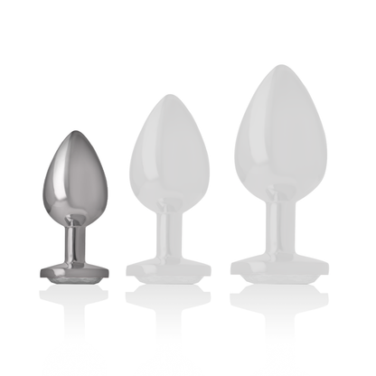 Intense White Heart Aluminum Metal Anal Plug Size S | Niks.fi verkkokauppa