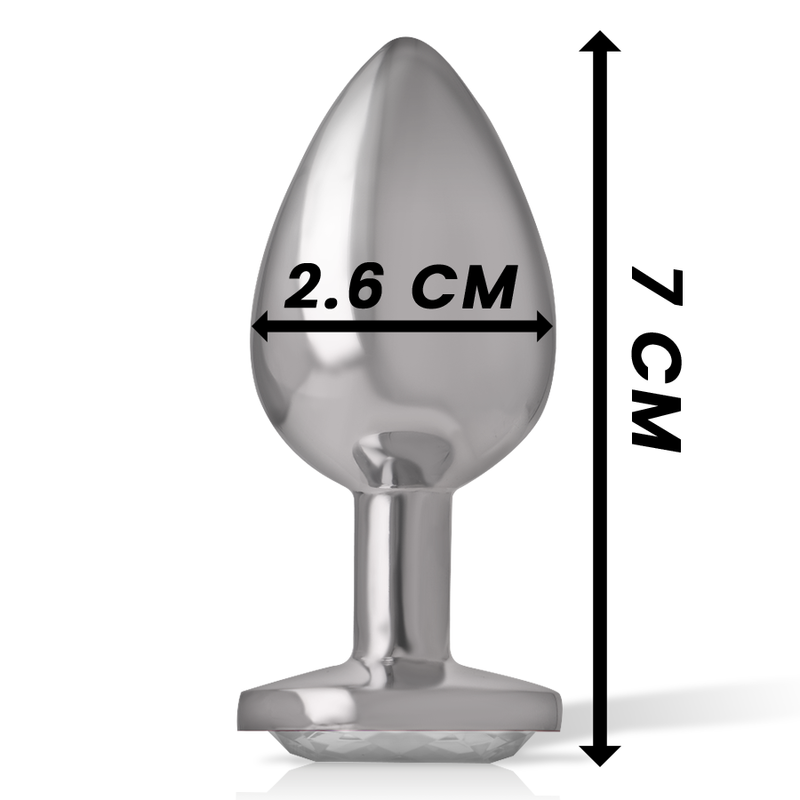 Intense White Heart Aluminum Metal Anal Plug Size S | Niks.fi verkkokauppa
