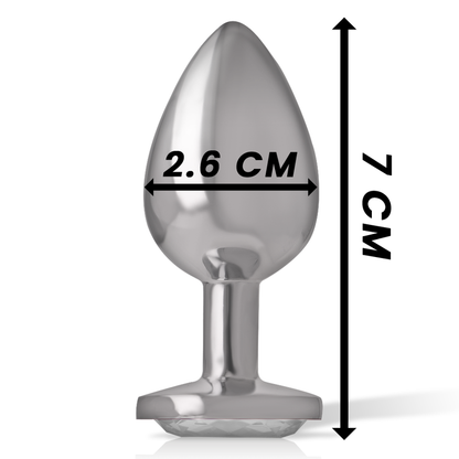 Intense White Heart Aluminum Metal Anal Plug Size S | Niks.fi verkkokauppa