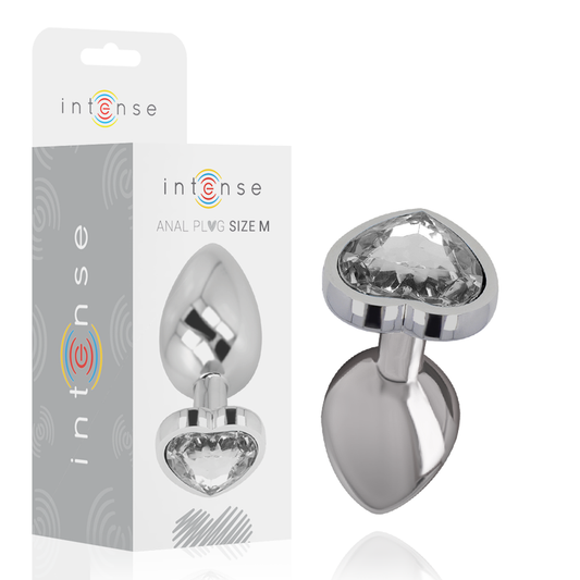 Intense Aluminum Metal Anal Plug White Heart Size M | Niks.fi verkkokauppa