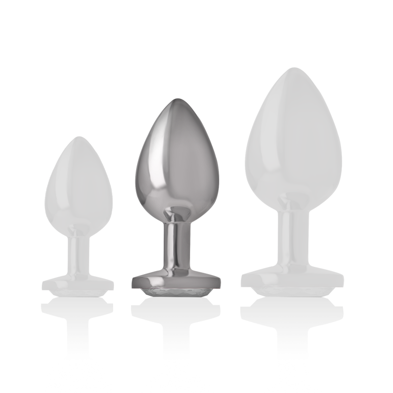 Intense Aluminum Metal Anal Plug White Heart Size M | Niks.fi verkkokauppa