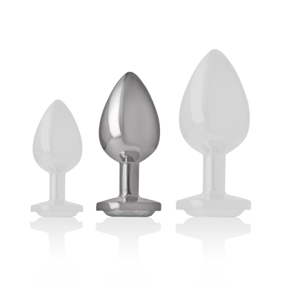 Intense Aluminum Metal Anal Plug White Heart Size M | Niks.fi verkkokauppa