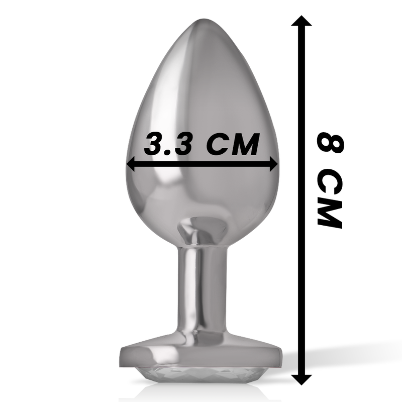 Intense Aluminum Metal Anal Plug White Heart Size M | Niks.fi verkkokauppa