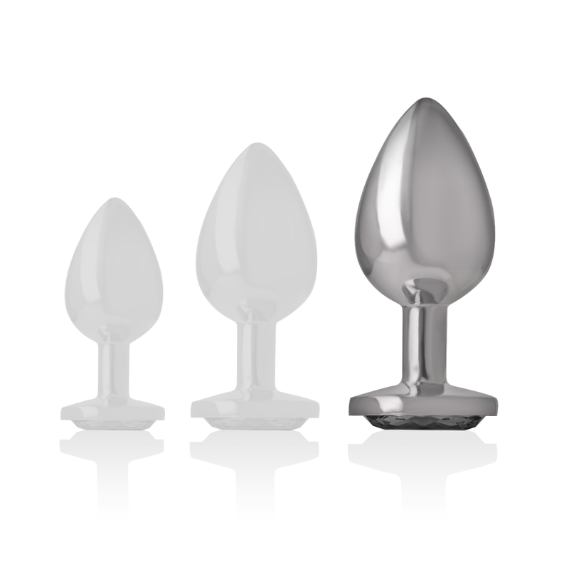 Intense Anal Plug Metal Aluminum White Heart Size L | Niks.fi verkkokauppa