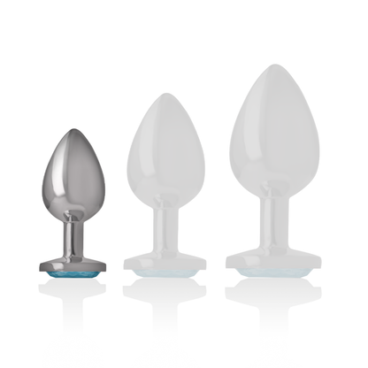 Intense Aluminum Metal Anal Plug Blue Heart Size S | Niks.fi verkkokauppa