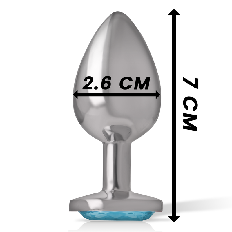 Intense Aluminum Metal Anal Plug Blue Heart Size S | Niks.fi verkkokauppa