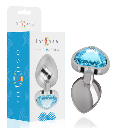 Intense Aluminum Metal Anal Plug Blue Heart Size S | Niks.fi verkkokauppa