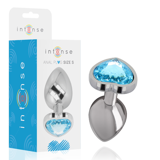 Intense Aluminum Metal Anal Plug Blue Heart Size S | Niks.fi verkkokauppa