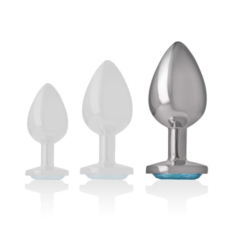 Intense Aluminum Metal Anal Plug Blue Heart Size L | Niks.fi verkkokauppa