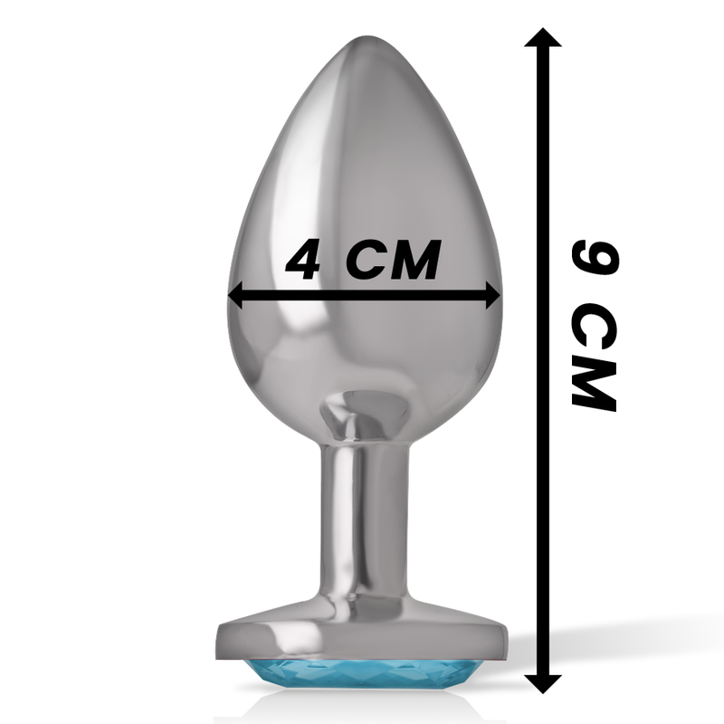 Intense Aluminum Metal Anal Plug Blue Heart Size L | Niks.fi verkkokauppa