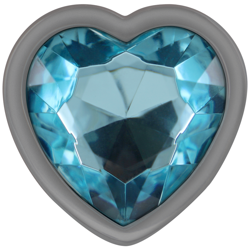 Intense Aluminum Metal Anal Plug Blue Heart Size L | Niks.fi verkkokauppa