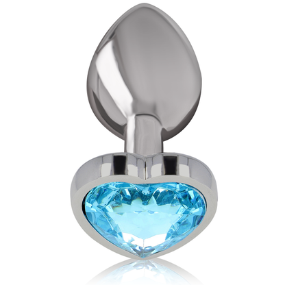 Intense Aluminum Metal Anal Plug Blue Heart Size M | Niks.fi verkkokauppa