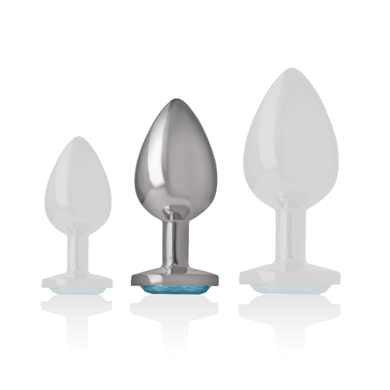 Intense Aluminum Metal Anal Plug Blue Heart Size M | Niks.fi verkkokauppa