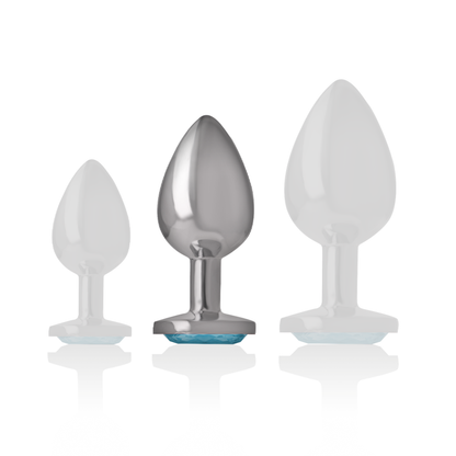 Intense Aluminum Metal Anal Plug Blue Heart Size M | Niks.fi verkkokauppa