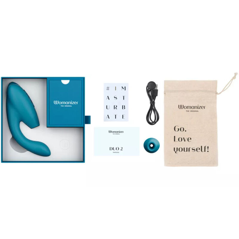 Womanizer Duo 2 Stimulator Blue Petrol | Niks.fi verkkokauppa