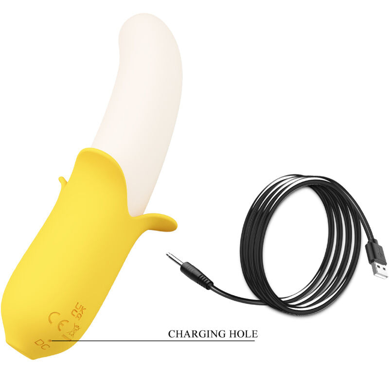 Pretty Love Banana Geek Super Power 7 Vibrations Up&Down Silicone Black | Niks.fi verkkokauppa