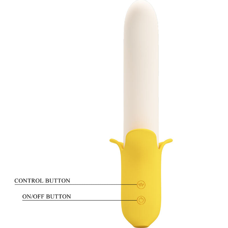 Pretty Love Banana Geek Super Power 7 Vibrations Up&Down Silicone Black | Niks.fi verkkokauppa
