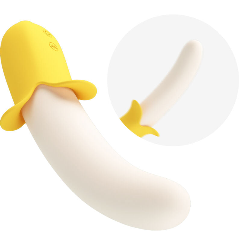 Pretty Love Banana Geek Super Power 7 Vibrations Up&Down Silicone Black | Niks.fi verkkokauppa